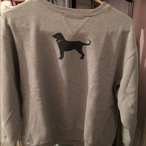 Black dog brand gray crew neck sweater